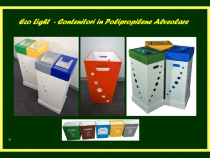 Contenitori differenziata in Polipropilene Alveolare