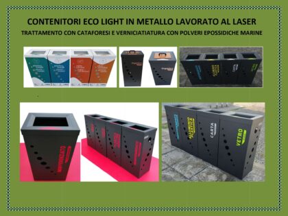Eco Light <p> Contenitori in metallo verniciato