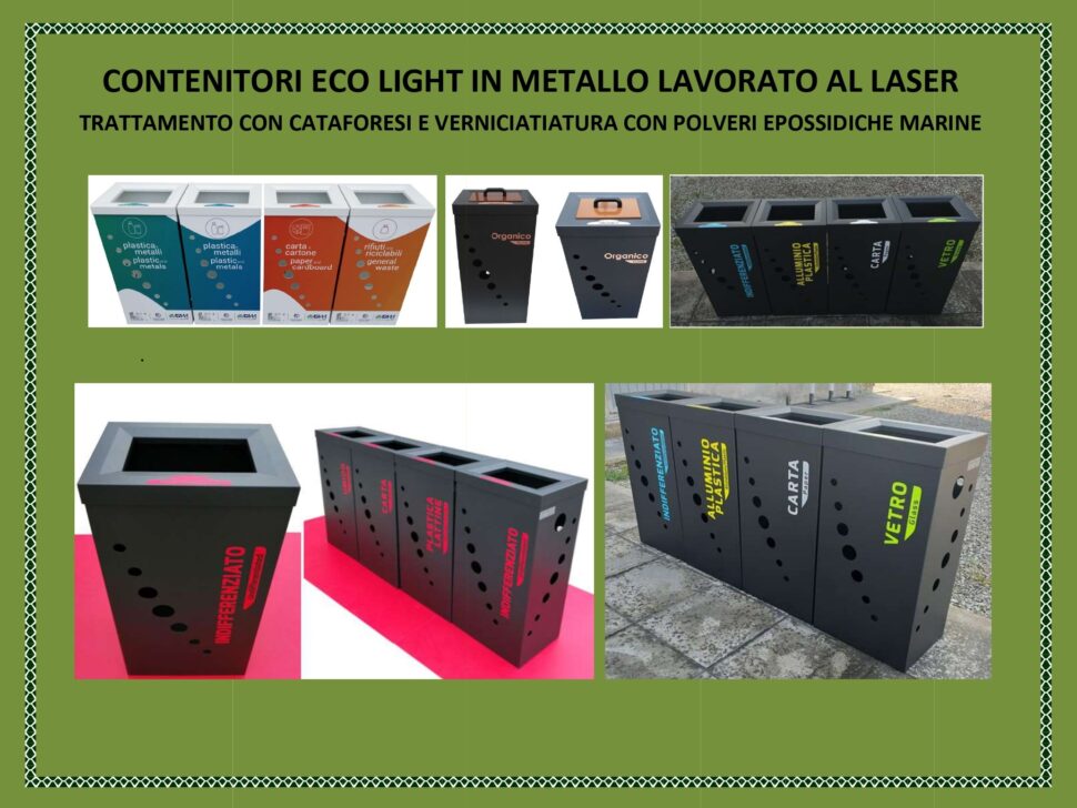 Eco Light <p> Contenitori in metallo verniciato