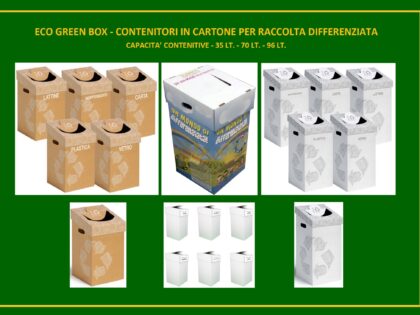Eco Green Box<p>Contenitori in cartone per differenziata
