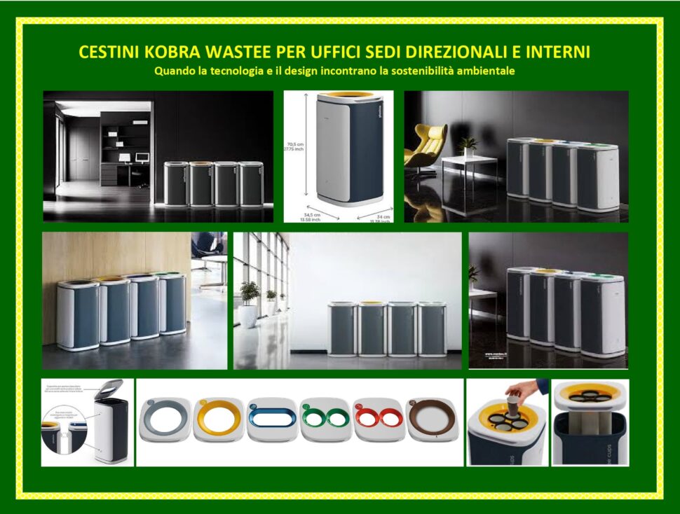 Cestini KOBRA WASTEE<p>Raccolta differenziata in uffici e interni