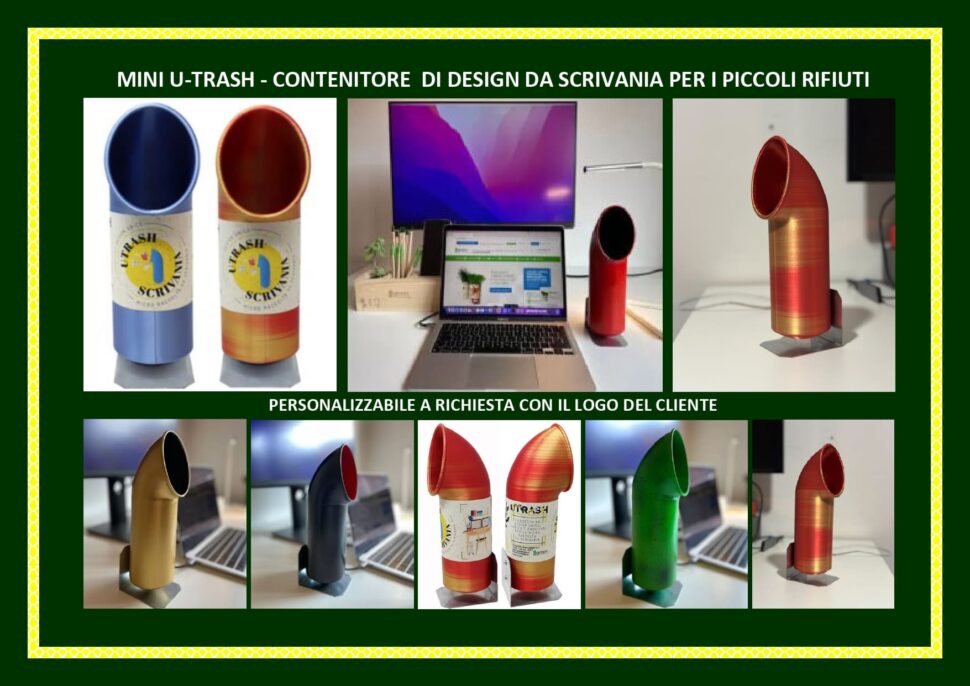 Mini U-trash da scrivania<p>Contenitore per i piccoli rifiuti
