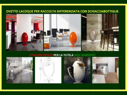 Ovetto Lacoque raccolta differenziata<p>La raccolta differenziata abbinata al design