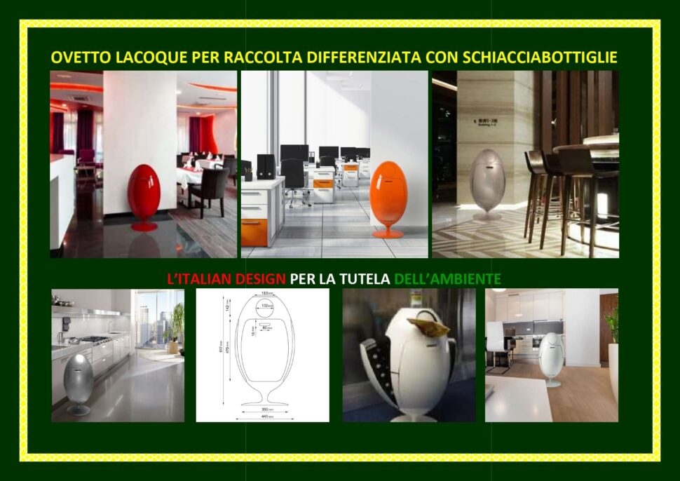 Ovetto Lacoque raccolta differenziata<p>La raccolta differenziata abbinata al design